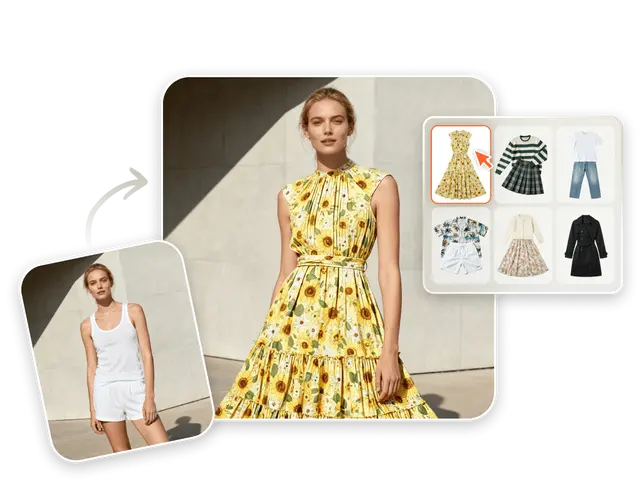 Precise creative control over AI outfit changes