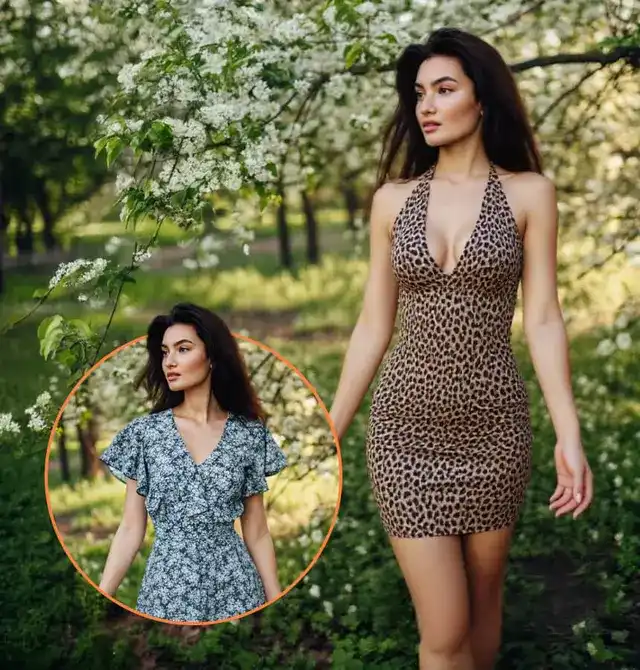 AI outfit change example - dress style transformation